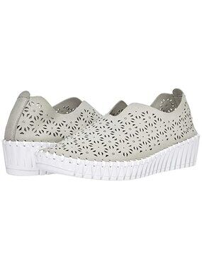 Bernie Mev Womens Tiffani Leather Floral Cutout Sneakers Size 39EU/8.5-9US